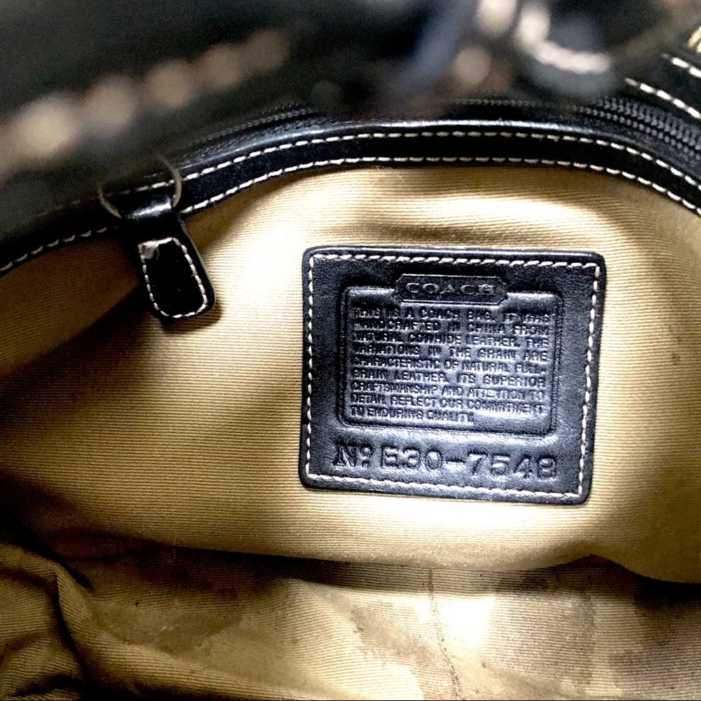 COACH HOBO BLACK LEATHER BAG - Picture 5 of 5